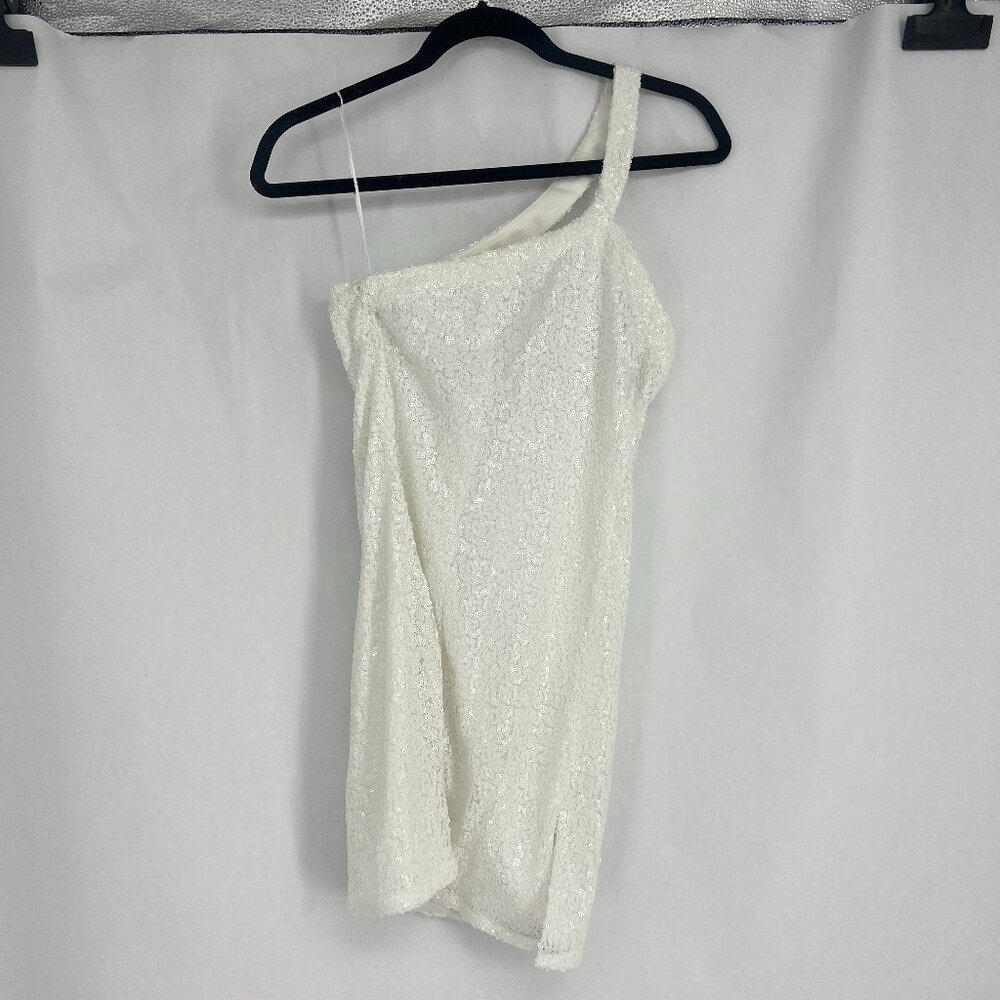 Superdown White One-Shoulder Mini Dress